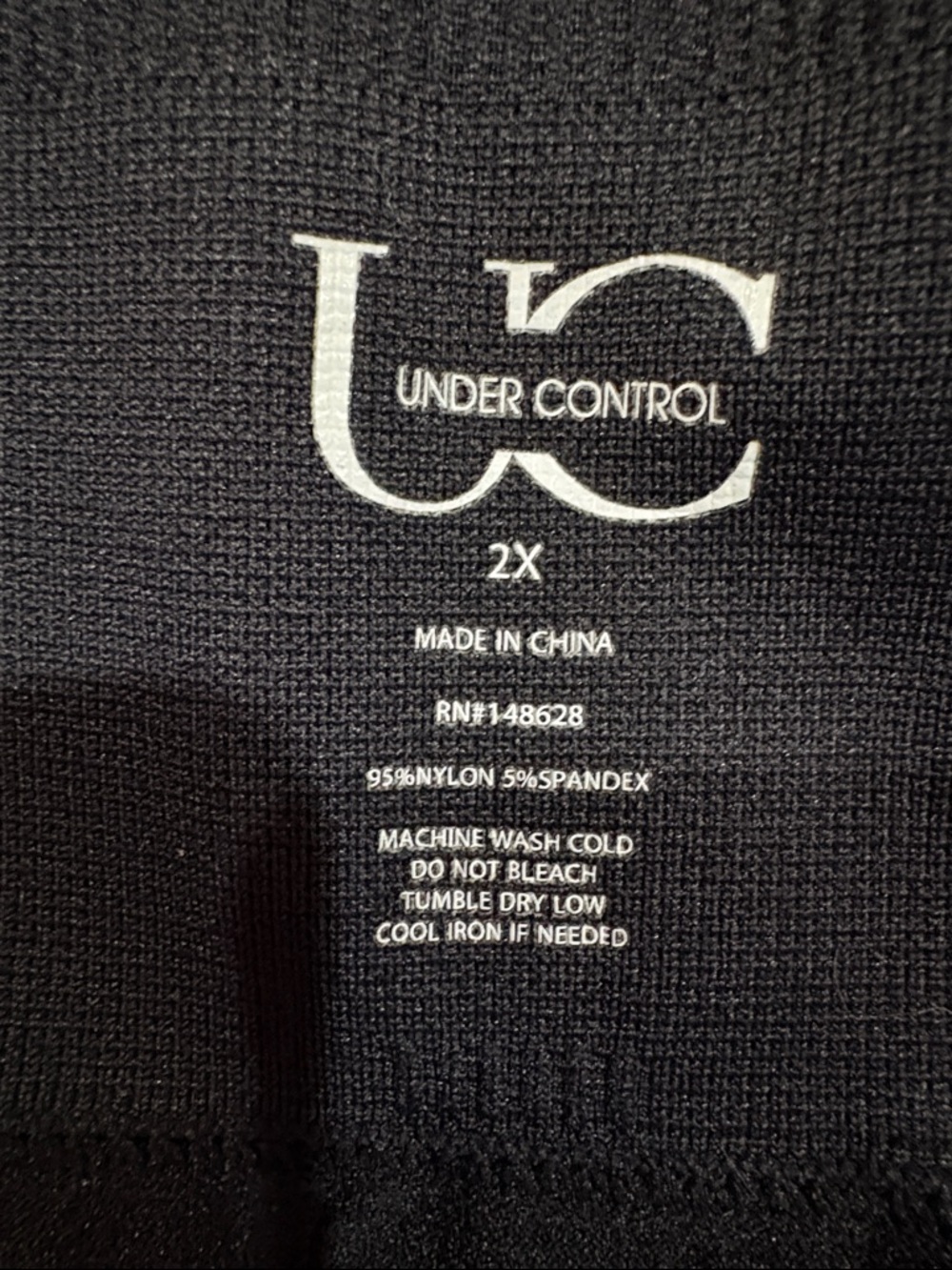 Under Control Black Shapewear Top - 2X